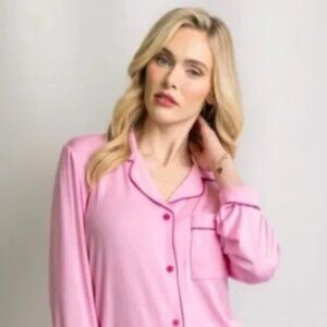 In My Sundays Bubblegum Pink Long Pajama Set - XL